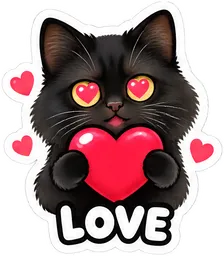 LOVE sticker of the cat
